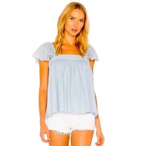 Maria Stanley (Revolve) The Lindsey Blouse Blue  Size 2 NWT